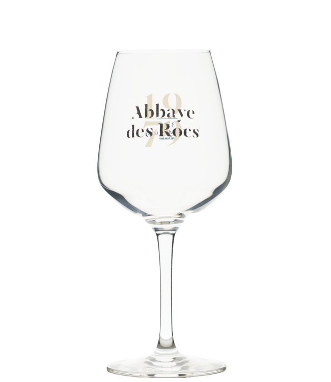 GLAS l-------l Abbaye Des Rocs Beer Glass on Foot - 33cl