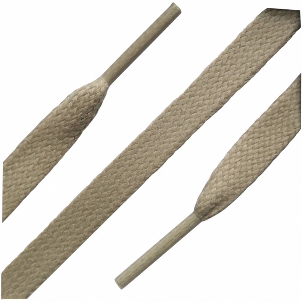 Wax Platte Sneaker Veters 120cm Ecru