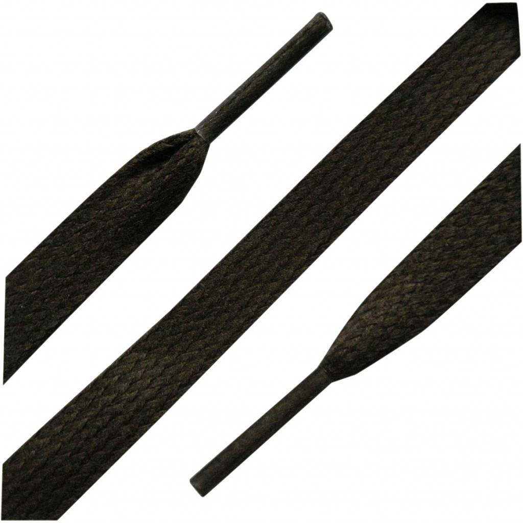 Wax Plat Sneaker Veters 120cm Donkerbruin