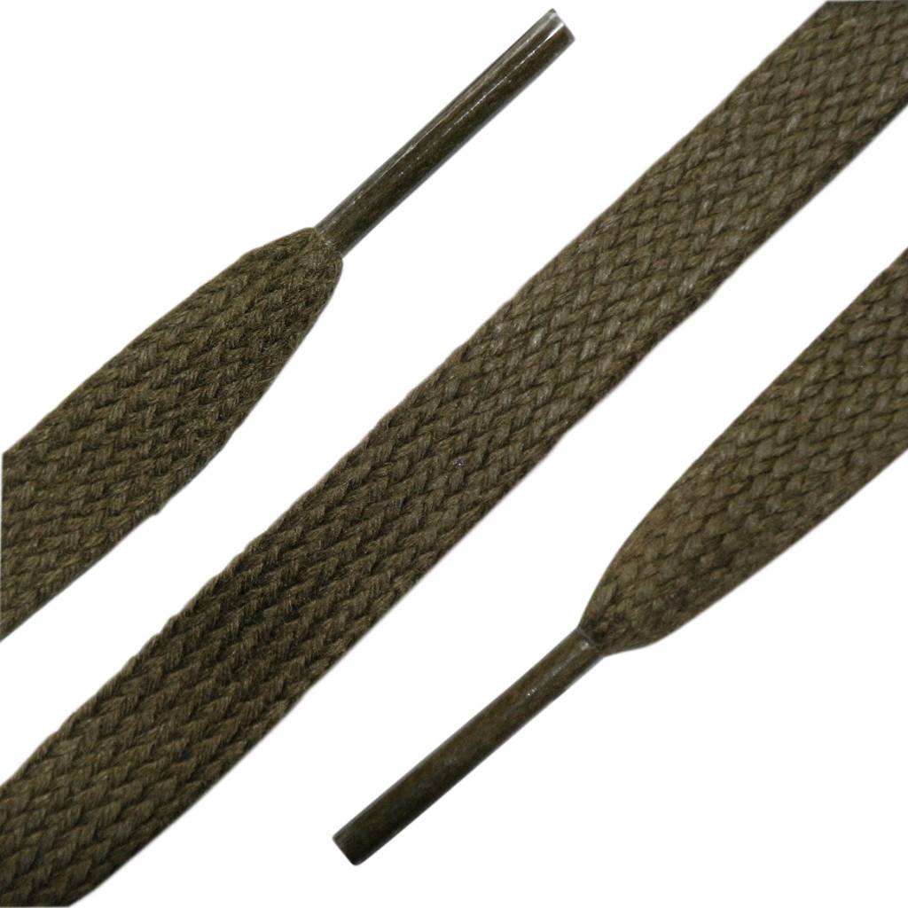 CORDIAL Wax platte sneaker veters 120cm olijfgroen Cordial