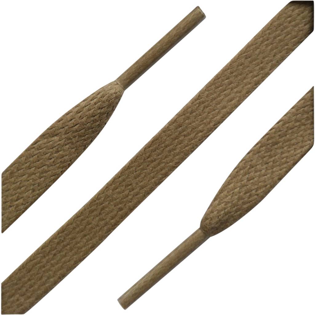 Wax Plat Sneaker Veters 120cm Beige