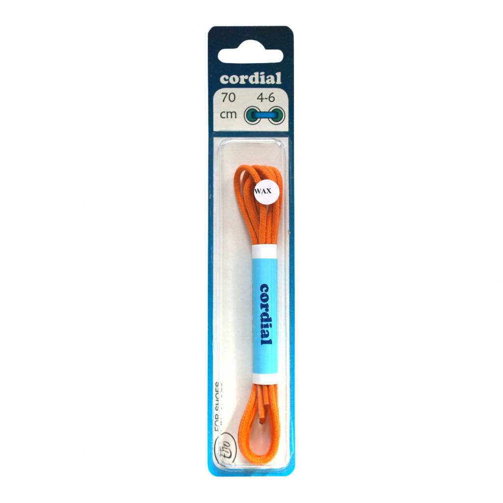 CORDIAL Ronde wax veters 75cm oranje Cordial