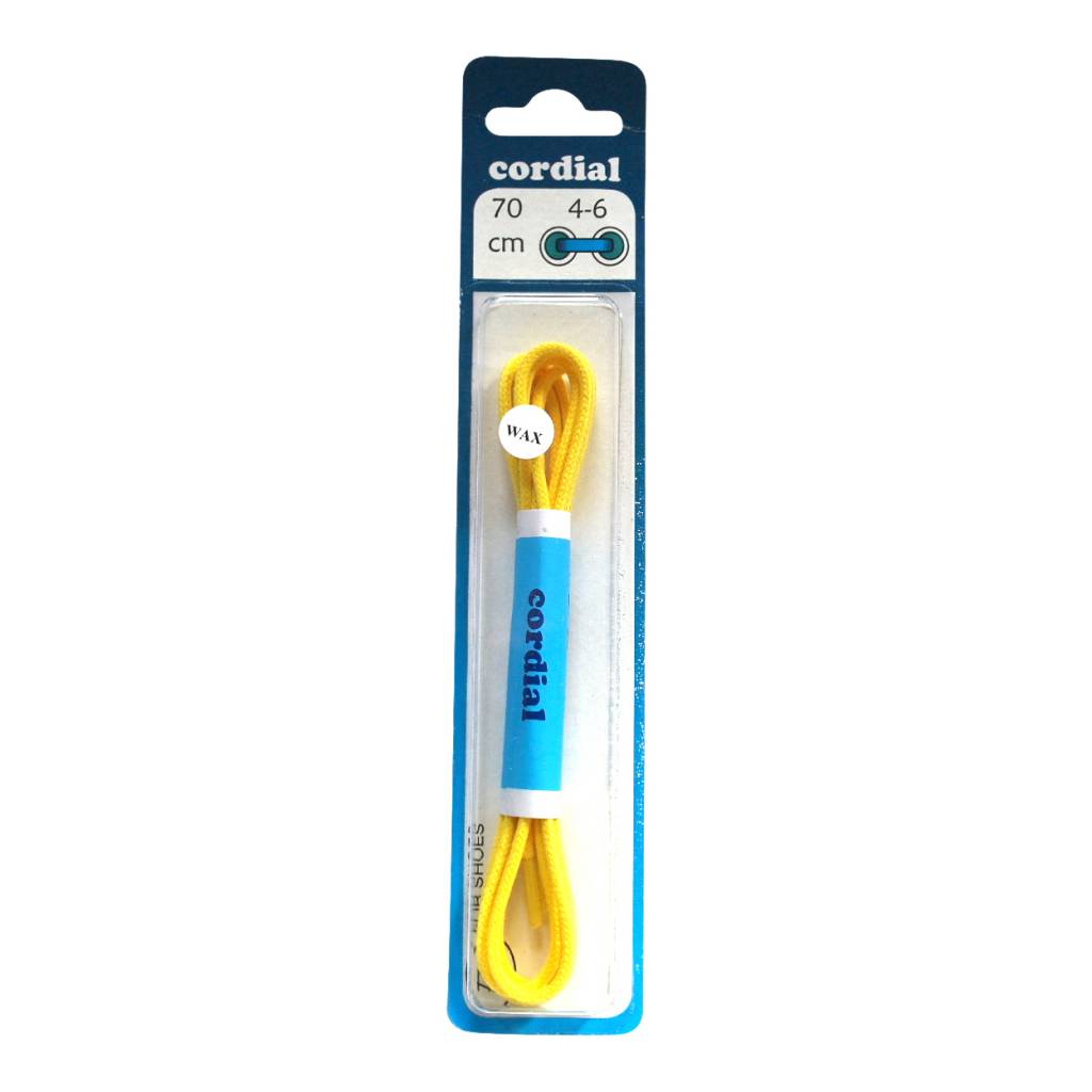 CORDIAL Ronde wax veters 75cm geel Cordial