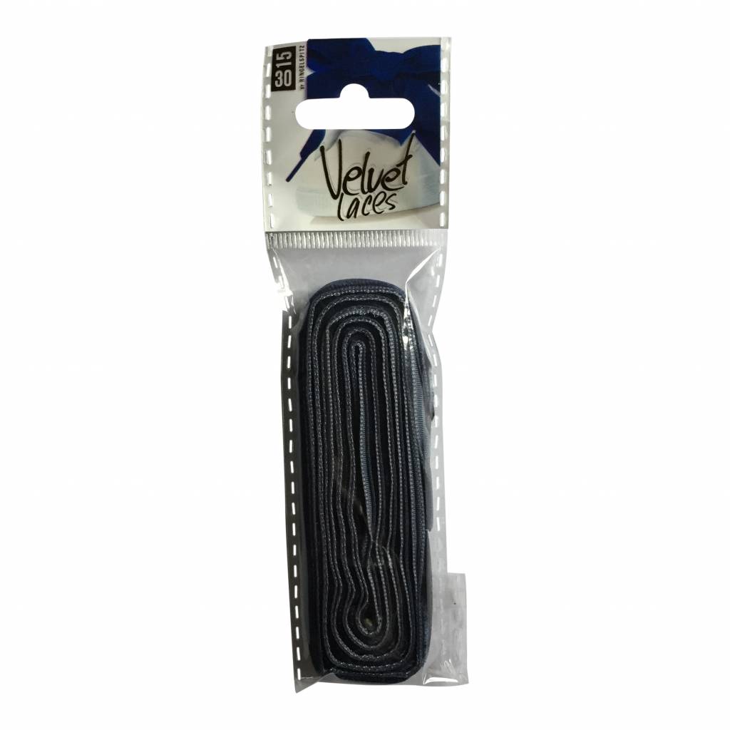 ShoeSupply.eu Zwarte velours velvet veters 90cm lintveters