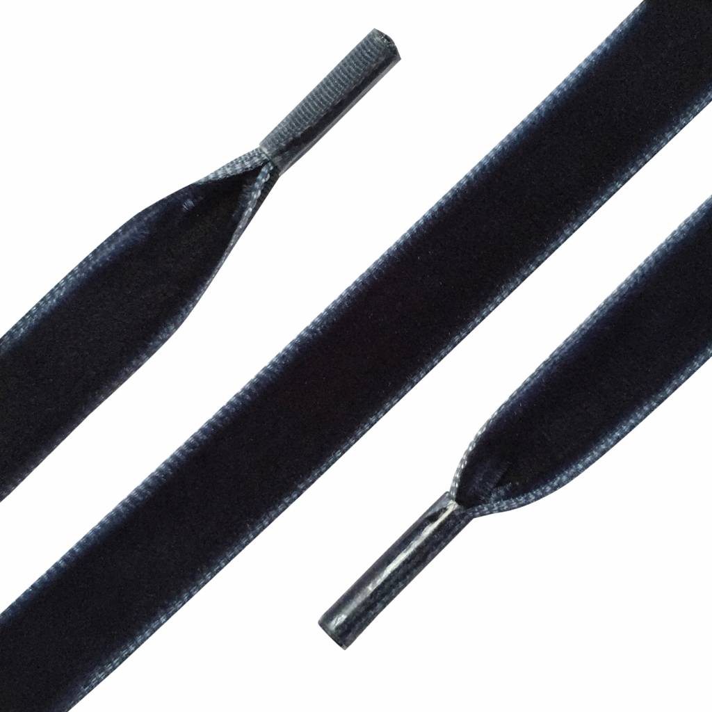 ShoeSupply.eu Blauwe velours velvet veters 90cm lintveters