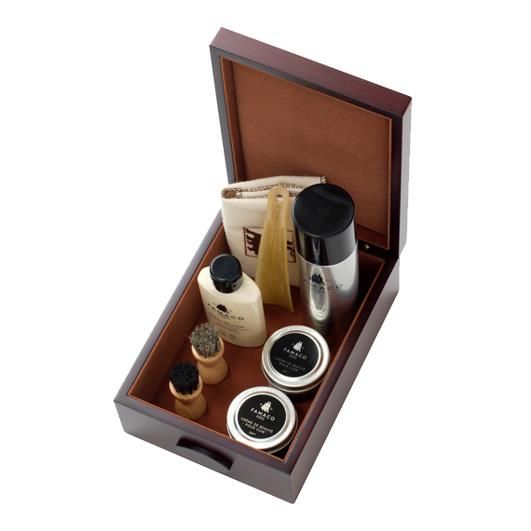 FAMACO Famaco schoenpoetsset rozenhout luxe onderhoudskist