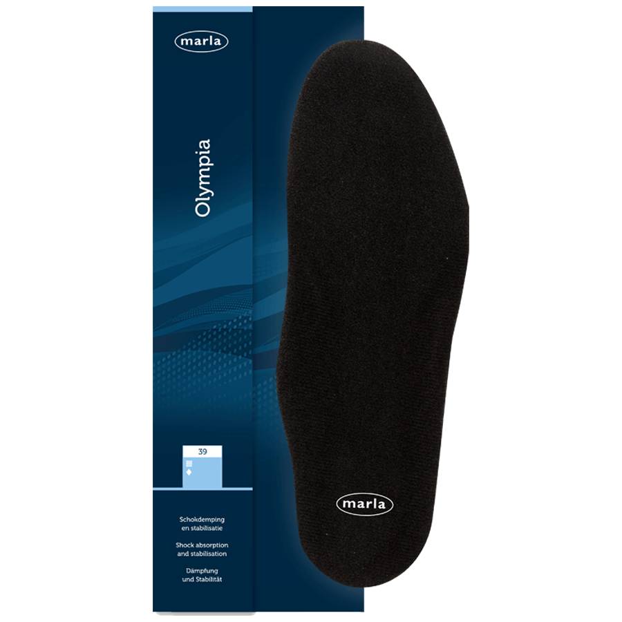 MARLA Marla Olympia voetbed - zwart zooltje voor sneakers en veterschoenen