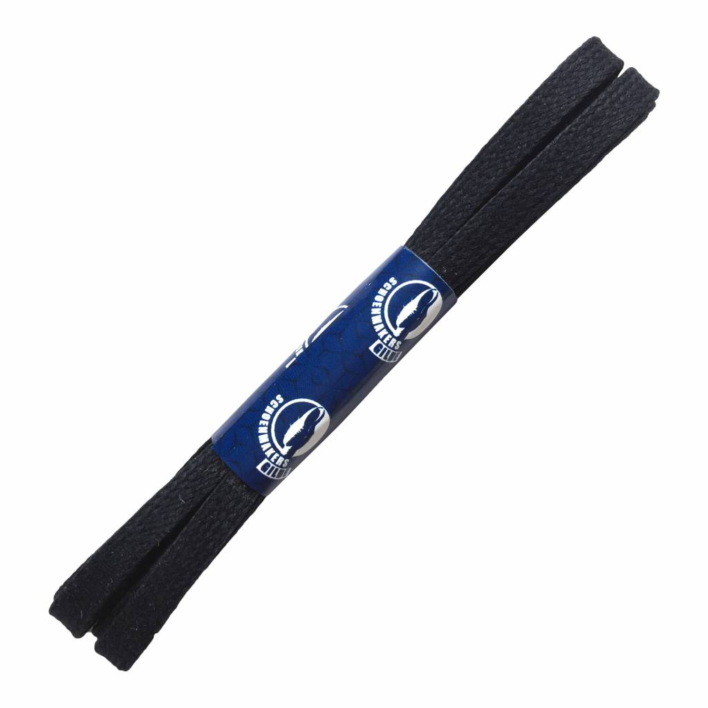 VAN BOMMEL Wax SG Bommel veters 80cm plat - donkerblauw