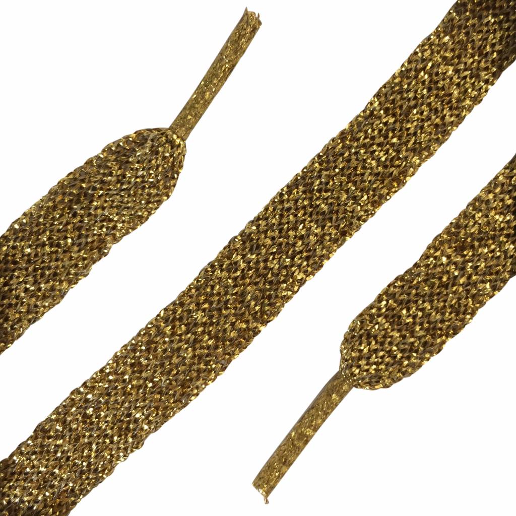 ShoeSupply.eu Shoesupply sneakerveters goud 120cm – platte metallic veters voor sneakers