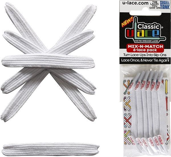 U-LACE VETERS U-Laces classic mix-n-match elastische veters wit 6 stuks