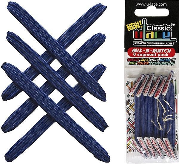 U-LACE VETERS U-Laces classic mix-n-match elastische veters koningsblauw 6 stuks