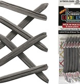 U-LACE VETERS U-Laces classic mix-n-match elastische veters middengrijs 6 stuks