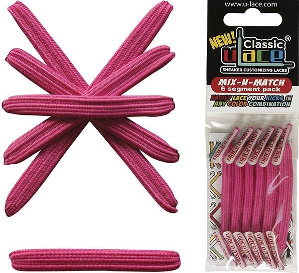 U-LACE VETERS U-Laces classic mix-n-match elastische veters fuchsia 6 stuks