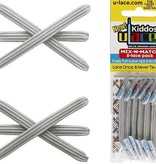 U-LACE VETERS U-Laces kiddos elastische veters zilver 6 stuks