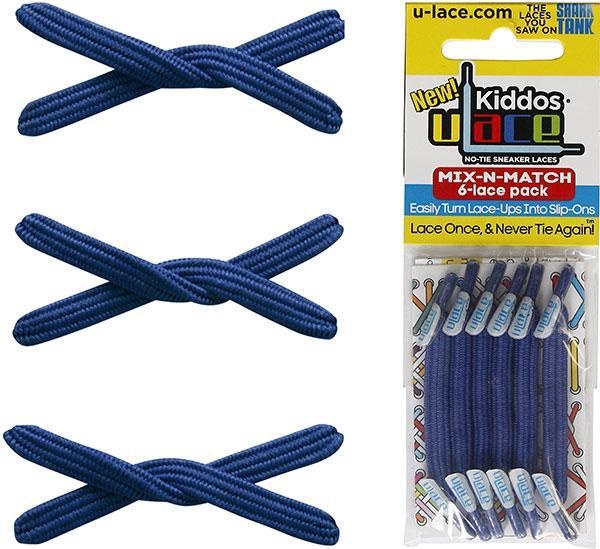 U-LACE VETERS U-Laces kiddos elastische veters royal blue 6 stuks