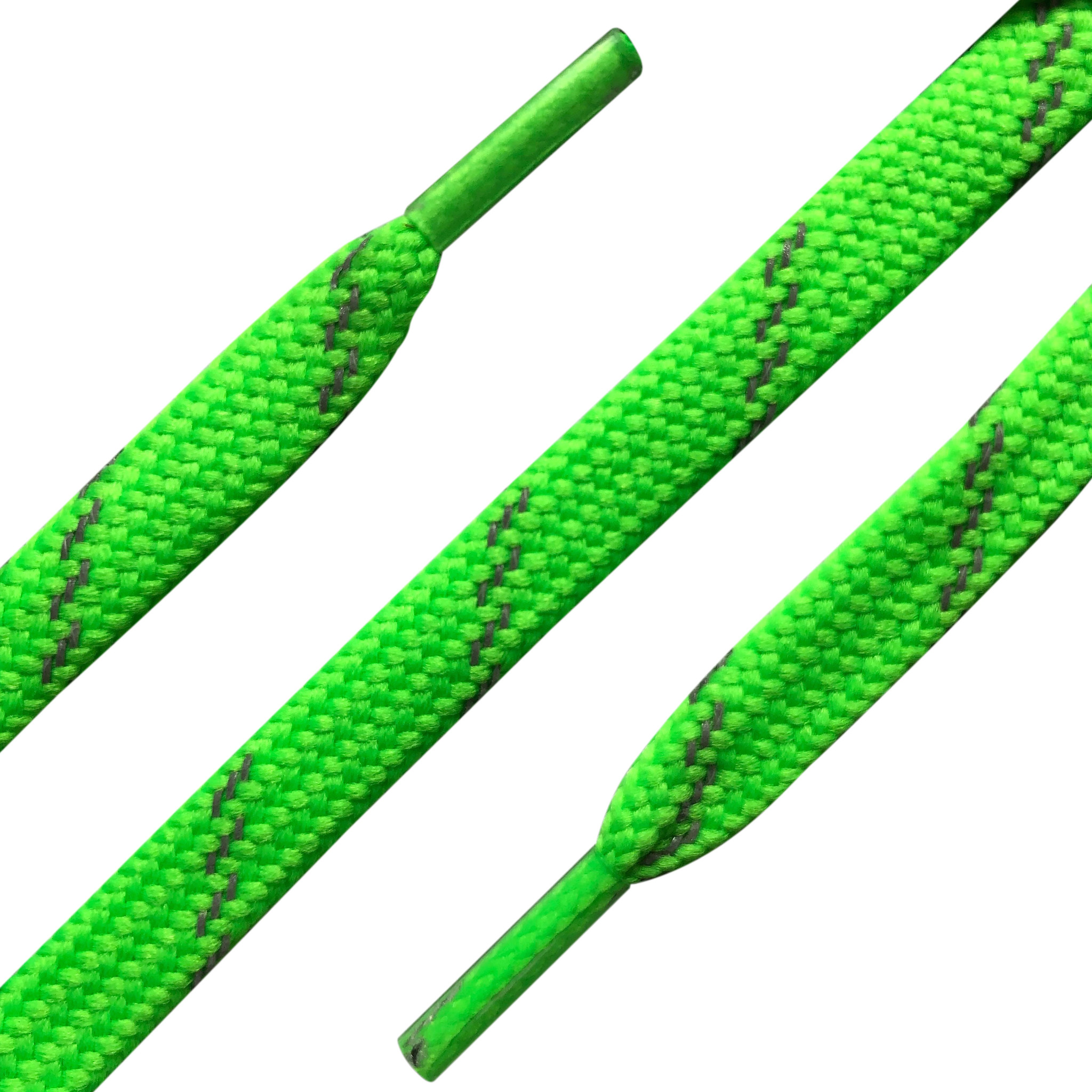 SL LINE SL reflecterende veters groen 120cm – veilige sportveters met reflectie