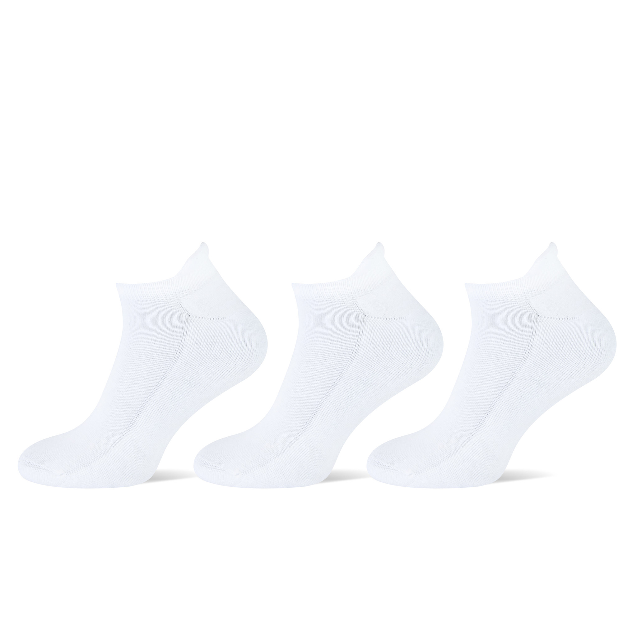 Teckel Sneakersokken Lip - 3 paar - wit