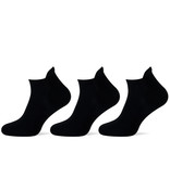 Teckel Sneakersokken Lip - 3 paar - zwart