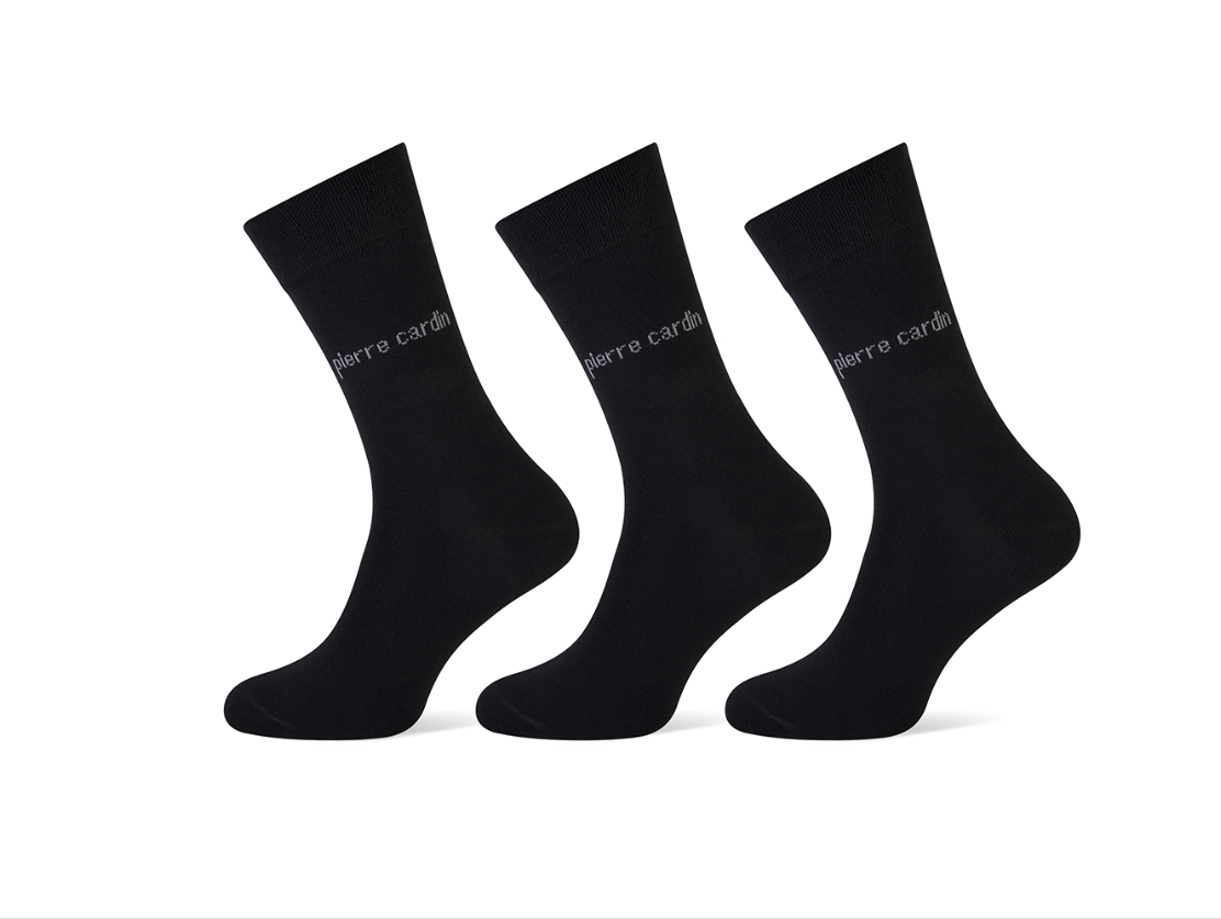 Pierre Cardin herensokken - 3 paar - uni zwart