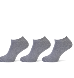 Pierre Cardin heren sneakersokken - 3 paar - uni grijs