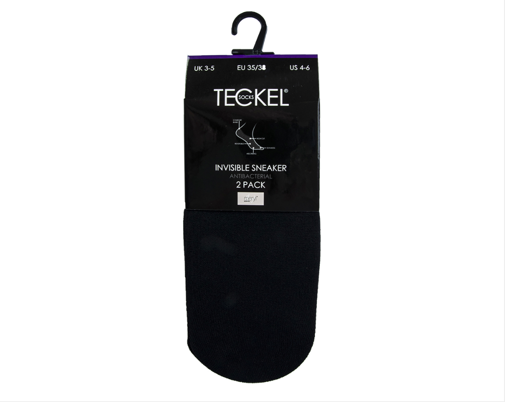 Teckel antibacterieel skinlife footies 2 paar - beige