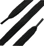 GALA Zwarte katoenen platte veters 150 cm | Valentino schoenveters 9 mm