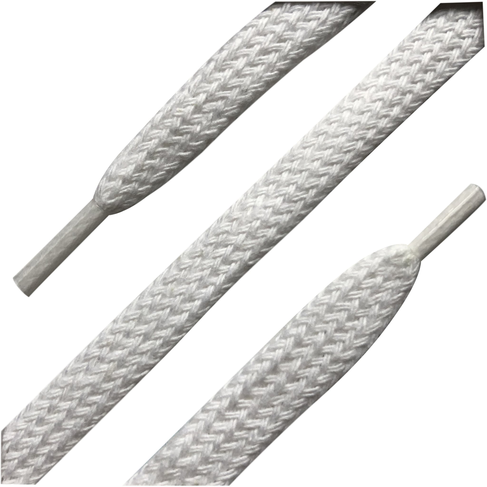 GALA Witte katoenen platte veters 150 cm | Valentino schoenveters 9 mm