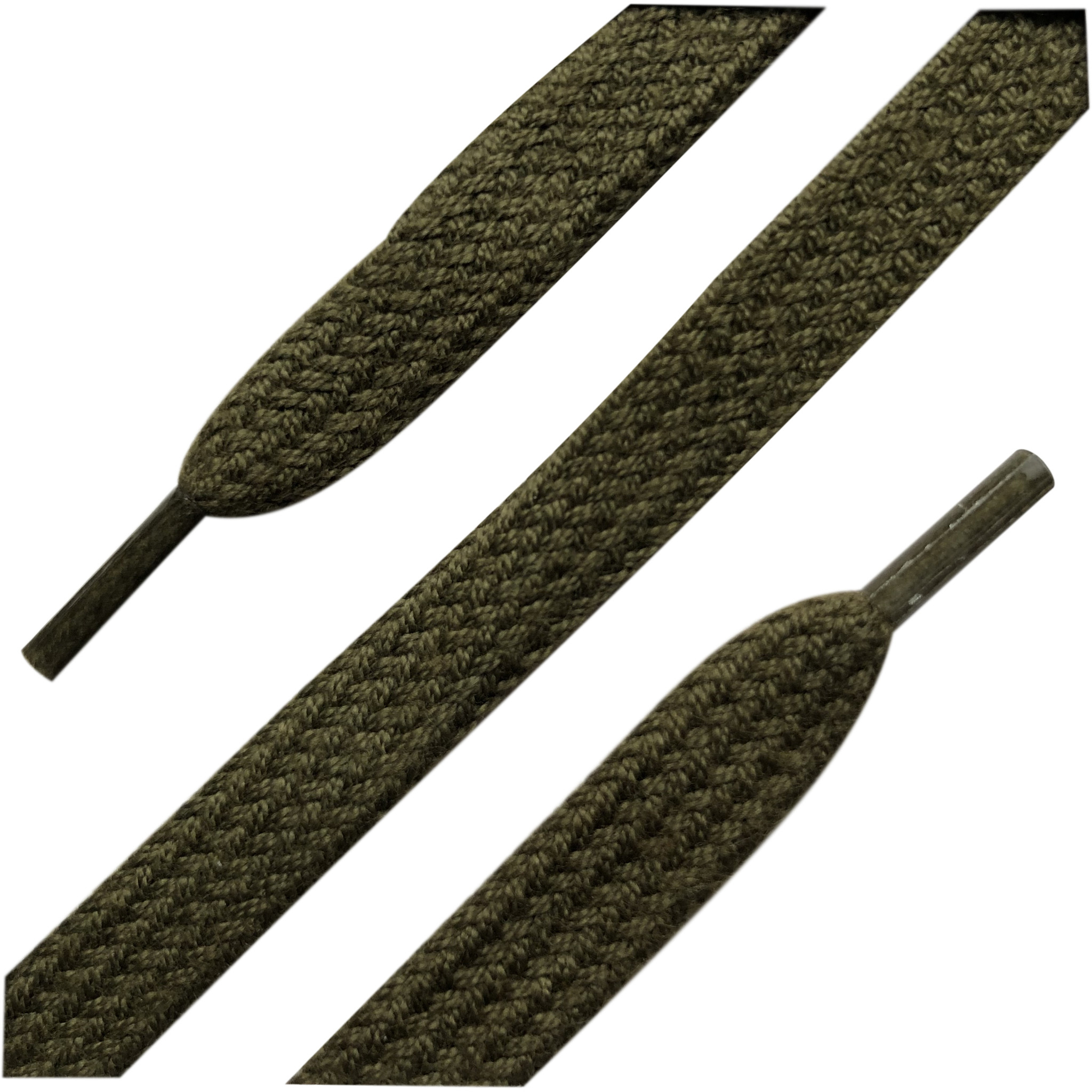 GALA Groene katoenen platte veters 120 cm | Valentino schoenveters 9 mm