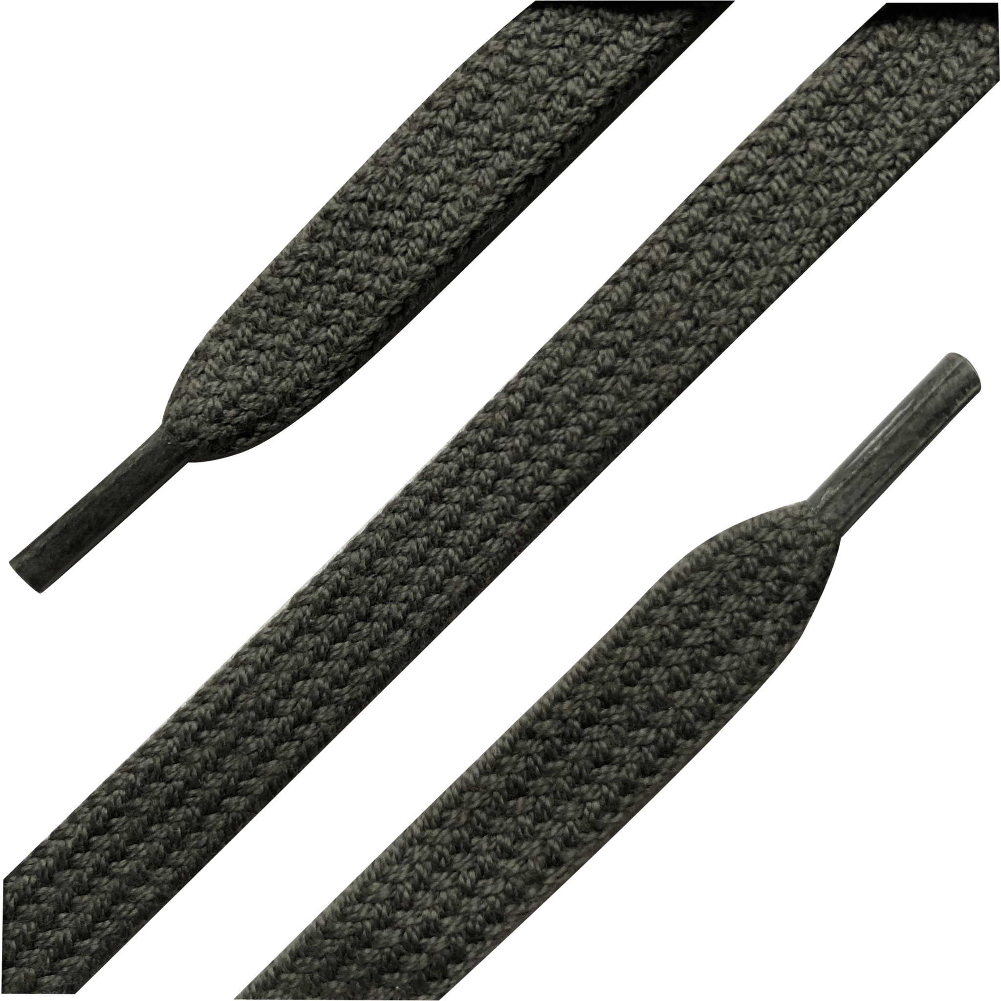 GALA Grijze katoenen platte veters 120 cm | Valentino schoenveters 9 mm