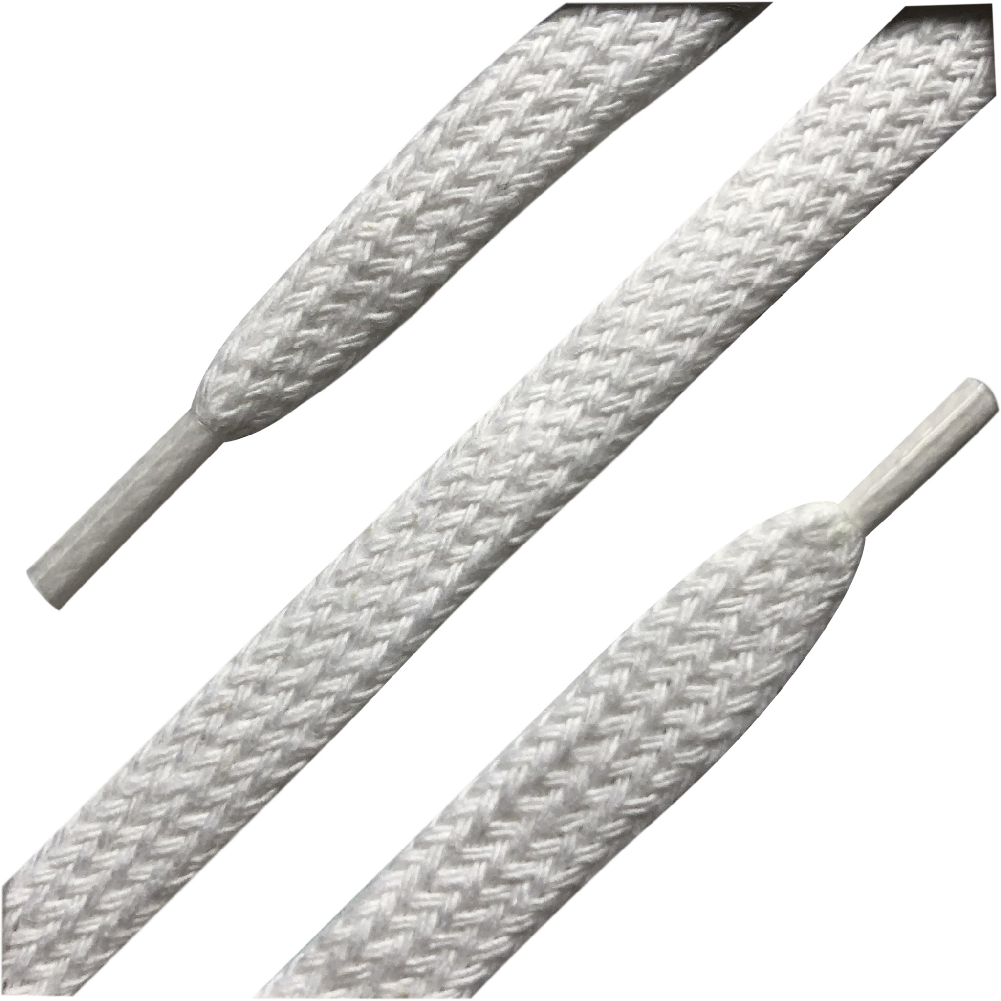 GALA Witte katoenen platte veters 120 cm | Valentino schoenveters 9 mm