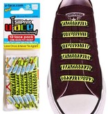 U-LACE VETERS U-Laces silliprint elastische veters neon yellow zebra special edition 12 stuks