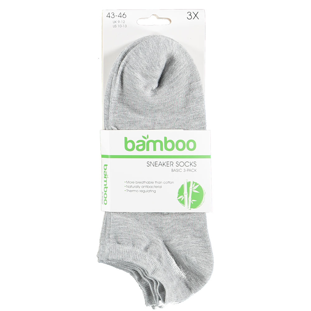 APOLLO Bamboo sneakersok Basic - grijs