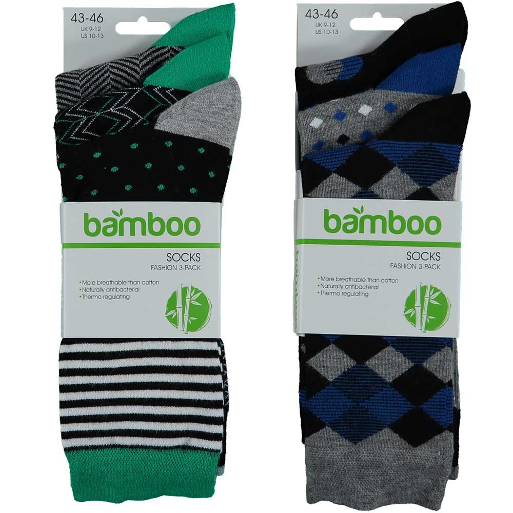 Bamboo sokken Fashion - multi black I