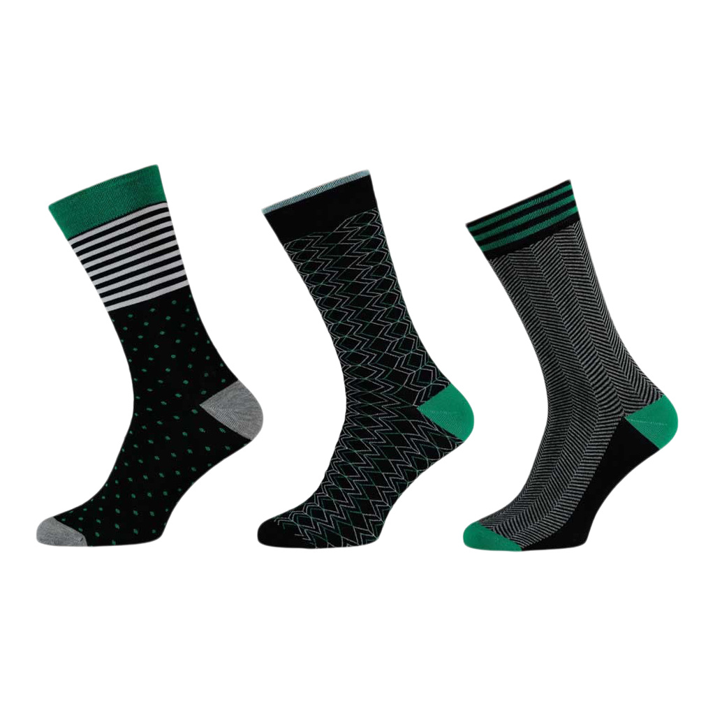 Bamboo sokken Fashion - multi black I