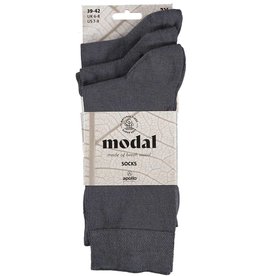 Modal sokken - middengrijs - 3 paar