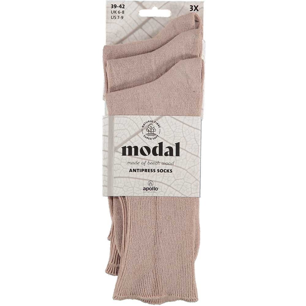 Modal niet knellende sokken - beige