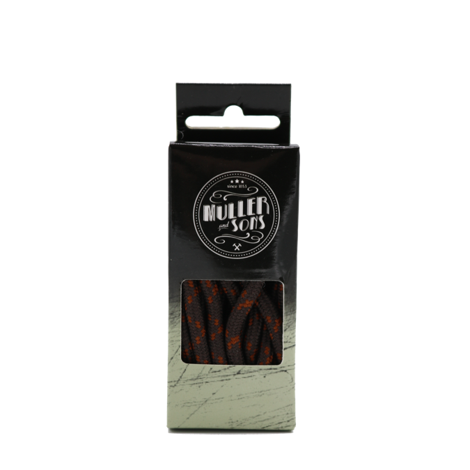 Muller & Sons Outdoor veters 120cm bruin/bruin – Muller & Sons sterke ronde veters