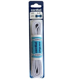 Elastische platte veters 120cm - wit