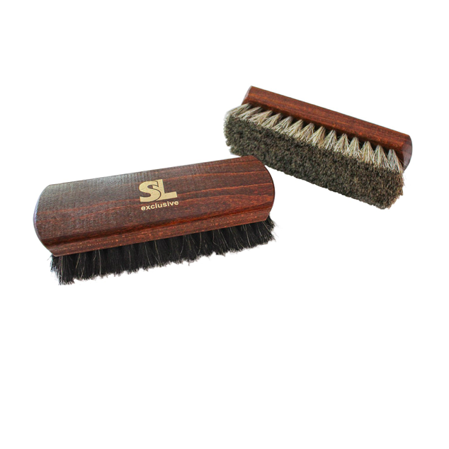 SL LINE Schoenborstel set – complete borstelset met paardenhaar en suèdeborstel