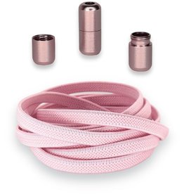 Agletless Elastische veters plat - roze