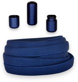 Agletless Agletless elastische veters plat breed - marineblauw