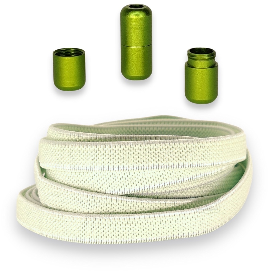 Agletless Agletless elastische veters plat breed - mintgroen