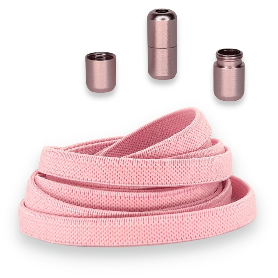 Agletless Agletless elastische veters plat breed - roze