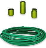 Agletless elastische veters rond - groen