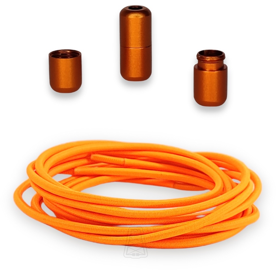 Agletless Agletless elastische veters rond - oranje