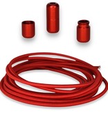 Agletless Agletless elastische veters rond - rood