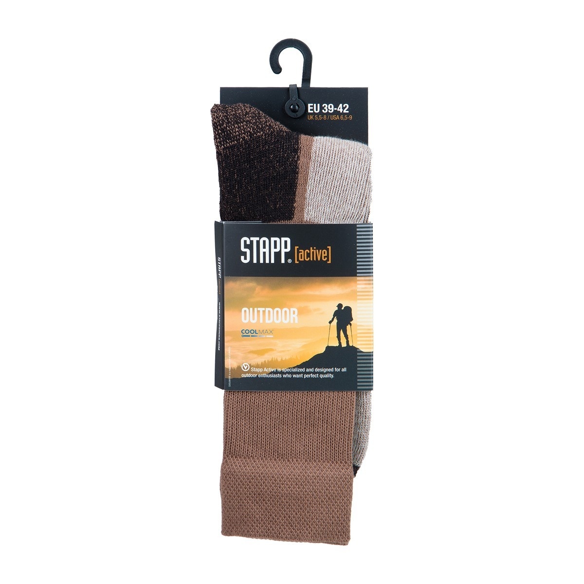 Stapp Active Outdoor wandelsokken - brown