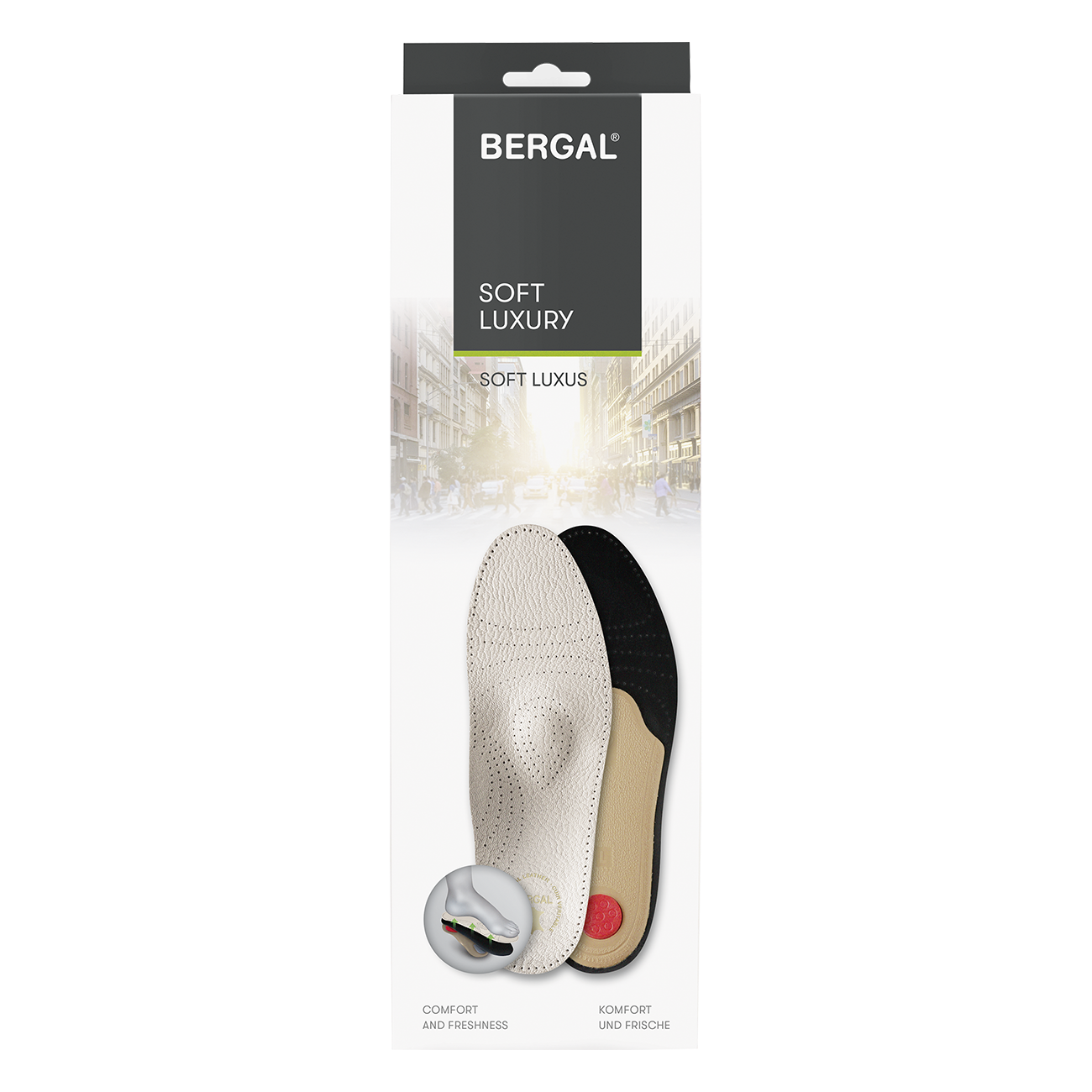 BERGAL Bergal soft luxury steunzolen – leren inlegzool met steun en comfort