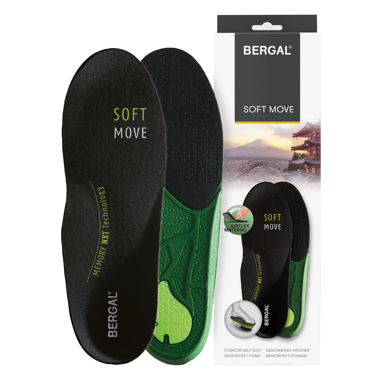 BERGAL Bergal soft move – ademende inlegzool met memory foam en gel