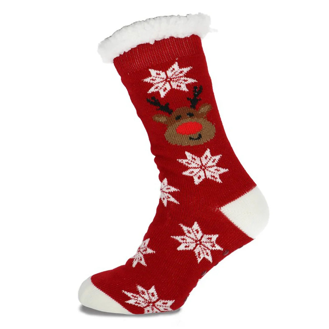 Basset antislip huissokken kerst - rudolf